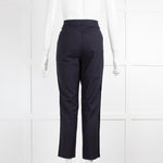 Wyse London Navy Cigarette Track Stripe Trousers