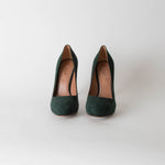 Alaia Dark Green Suede High Heel Shoes