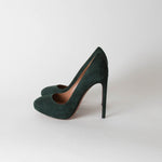 Alaia Dark Green Suede High Heel Shoes