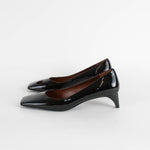 Tory Burch Black Patent Cut Out Heeled Pumps