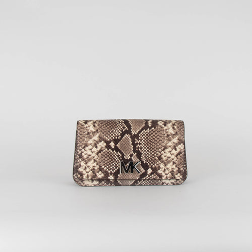 Michael Kors Brown Snake Effect Chain Crossbody