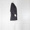 Celine Navy Blue Black Front Open Coat