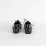 Alaia Black Silver Metal Eyelet Lace Up Shoes