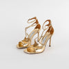 Jimmy Choo Gold Patent Leather Heeled Sandals