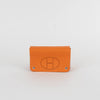 Hermes Orange Taurillon Clemence H Playing Card Case