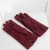 No Brand Burgundy Textured Gloves