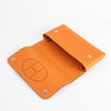 Hermes Orange Taurillon Clemence H Playing Card Case