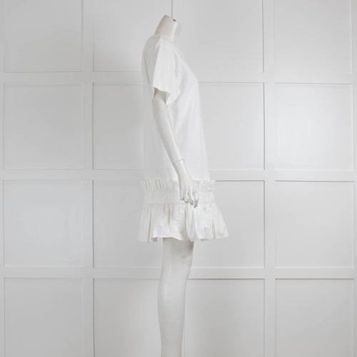 See By Chloe Ruched Cotton Hem T-shirt Dress