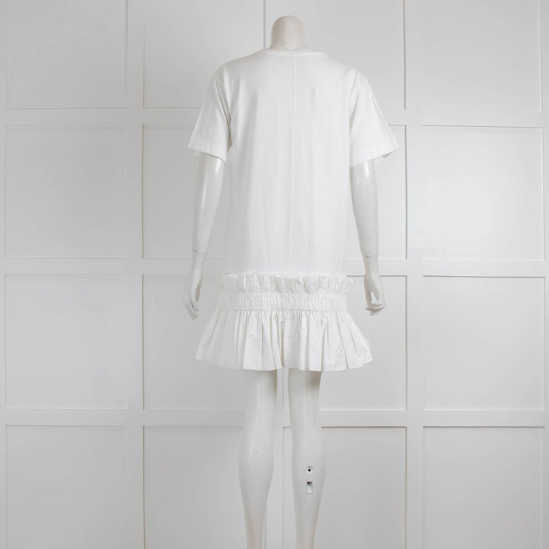 See By Chloe Ruched Cotton Hem T-shirt Dress