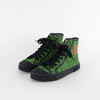 Loewe Navy and Lime Green Anagram High Tops