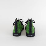 Loewe Navy and Lime Green Anagram High Tops