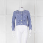 LoveShackFancy Lilac Mohair Bobble Gigi Cardigan