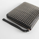 Christian Louboutin Black Leather Studded iPad Case