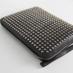 Christian Louboutin Black Leather Studded iPad Case