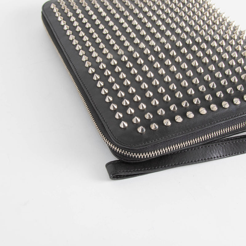 Christian Louboutin Black Leather Studded iPad Case