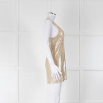 By Malene Birger Gold Silver Sequin Sleeveless Top