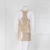 By Malene Birger Gold Silver Sequin Sleeveless Top