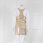 By Malene Birger Gold Silver Sequin Sleeveless Top