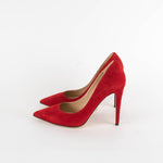 Diane Von Furstenberg Bethany Red Suede High Heels