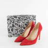 Diane Von Furstenberg Bethany Red Suede High Heels