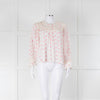 LoveShackFancy White Pink Embroidered Dionne Blouse