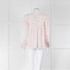 LoveShackFancy White Pink Embroidered Dionne Blouse