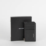 Saint Laurent Black Leather Card Wallet