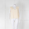 Chloe Cream Sleeveless V-Neck Top