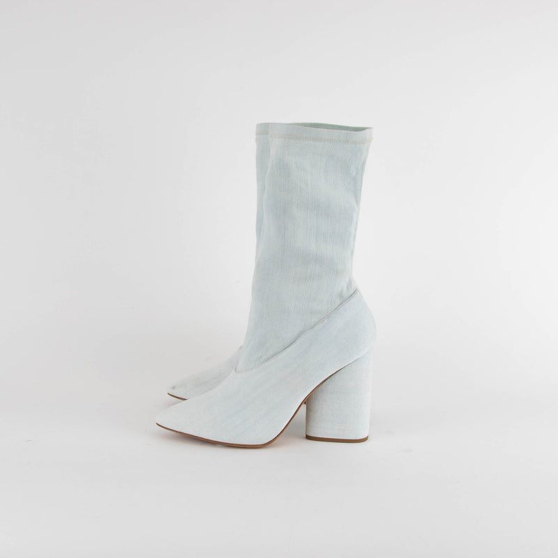 Yeezy Light Blue Denim Ankle Boots