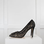 Daniele Ancarani Black Lace Court Shoe