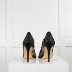 Daniele Ancarani Black Lace Court Shoe