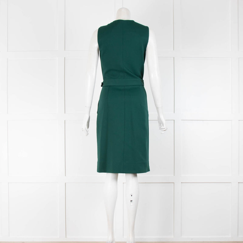 Diane Von Furstenberg Green Sleeveless Shift Dress