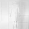 Sarah Pacini Cream Jersey Zip Front Dress