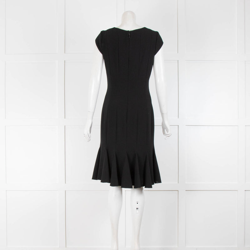 BCBG Maxazria Black Fluted Dress