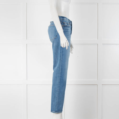 Frame Blue Distressed 'Le Nouveau Straight' Jeans