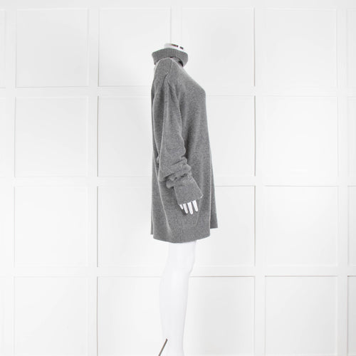 The Frankie Shop Amelia Cashmere Mix Grey Sweater Dress