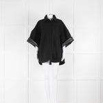 The Frankie Shop Cashmere Mix  Black Short Sleeve Jacket