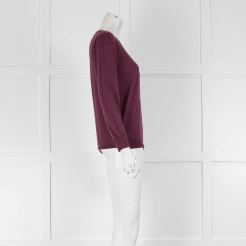 Beymen Collection Damson V Neck Silk Cashmere Jumper