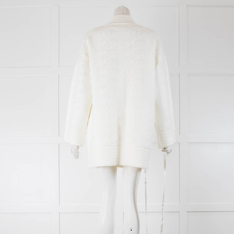 Vita Grace Annabel Premium Jacquard Ivory Cardigan