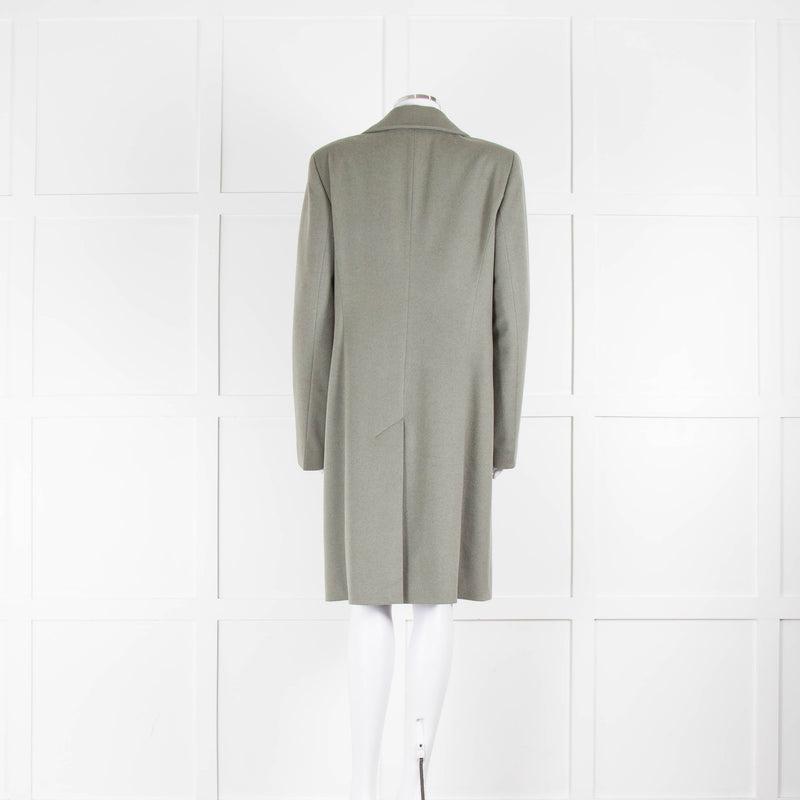 Escada Green Wool And Cashmere Coat