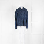 Marques Almeida Dark Denim Raw Hem Jacket