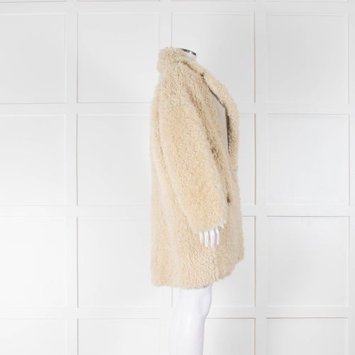 Iro Reversible Cream Shearling Jacket