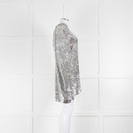 MSGM  Silver Sequin Hoody