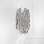 MSGM  Silver Sequin Hoody