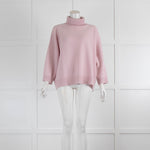 Amina Rubinacci Pale Pink Cashmere Rollneck Jumper