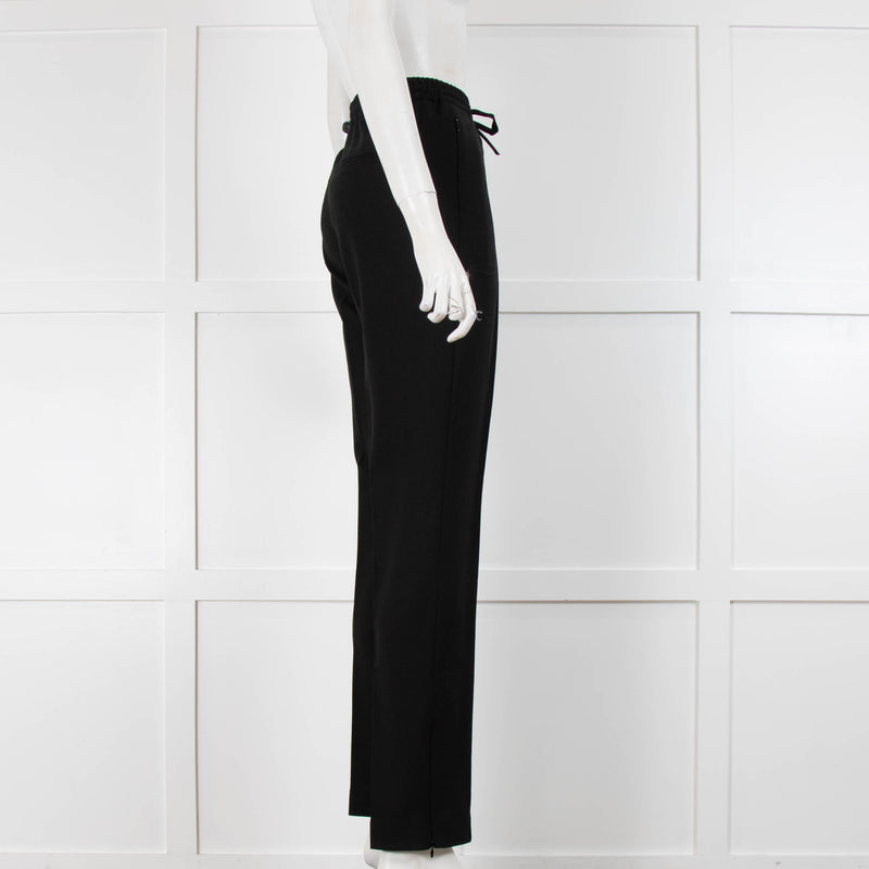 Joseph Black Cigarette Trousers Drawstring Waist