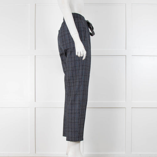 Eleventy Grey Check Trousers