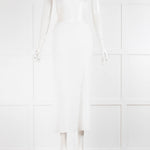 NU Pleats White Plisse Midi Skirt