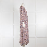 Dea Kudibal Pale Grey and Mauve Pattern Dress