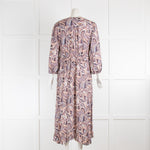 Dea Kudibal Pale Grey and Mauve Pattern Dress